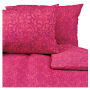 Damask King Duvet Set, Fuschia