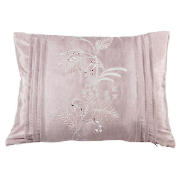 Elise Embroidered Cushion, Heather