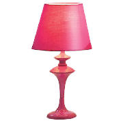 Tesco Funky Spindle table lamp fuschia