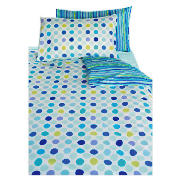 tesco Funky Spot King Duvet Set, Aqua