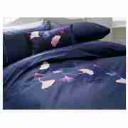 Ginka Embroidered Kingsize Duvet Set, Petrol