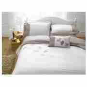 Tesco Ginka Embroidered Single Duvet Set, Metallic