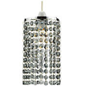 Glass Beaded Cylinder Pendant Smokey