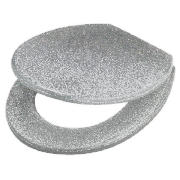 Tesco Glitter Toilet Seat Silver