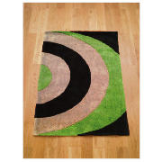 Graduated Semi Circles Rug, Green 120X170cm