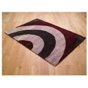 Graduated Semi Circles Rug, Plum 120X170cm