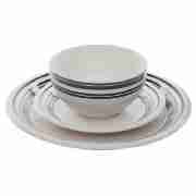 Handpainted Dinnerset 12pce Black