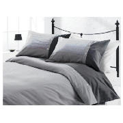 Tesco Herringbone Print Duvet Set Double, Charcoal