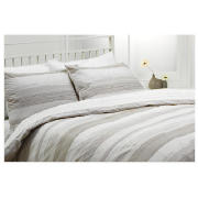 Tesco Manhattan Print Duvet Set Double, Natural