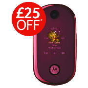 Tesco Mobile Motorola U9 Pink with 10 pounds top