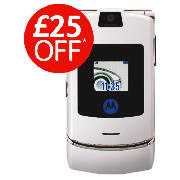 tesco Mobile Motorola V3i White with 10 pounds