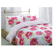 Painterly Rose Print Duvet Set Double, Rose