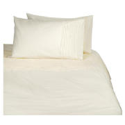 tesco Pintuck Double Duvet Set, Cream