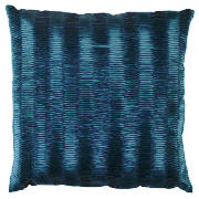 Plain Faux Silk Pleated Cushion, Teal,