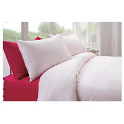 Tesco Plaindye Duvet Set Double, Pink