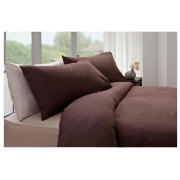 Plaindye Duvet Set Single, Dk Choc