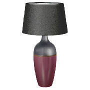 Reactive Glaze Aubergine Lamp