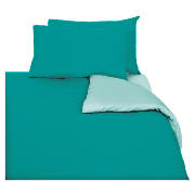 Tesco Reversible Duvet Set King, Aqua