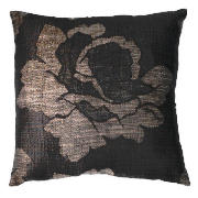 Rose Jaquard Cushion , Chocolate