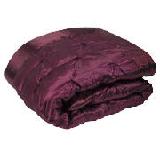 tesco Satin Bedspread Double/ King, Plum 200x220cm