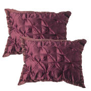 Satin Cushion Twinpack, Plum