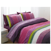 Smith Stripe Print Duvet Set Double, Hot