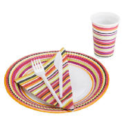 Stripe Design 20 Person Disposable