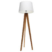 Tripod Wooden Floor Lamp