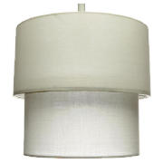 Two Tier Satin Shade, Cream