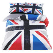 Union Jack Print Single, Black & Grey