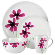 Watercolour Poppy Dinner Set 16 piece