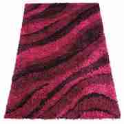 Tesco waves shaggy rug 160x230cm raspberry