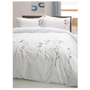 Tesco Wild Flowers Embroidered Duvet Set Double,