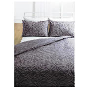 Zebra Print Duvet Set Double, Grey