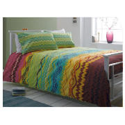 Zig Zag Print Duvet Set Kingsize,