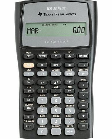 Texas Instruments Advanced Financial Calculator BAII Plus