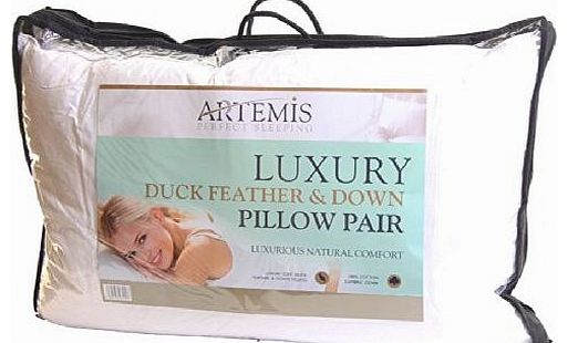 Luxury Duck Feather Pillow Pair