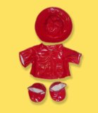 The Bear Mill RED RAIN COAT FITS 15 BUILD A BEAR FACTORY