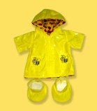 The Bear Mill YELLOW RAIN COAT FITS 15 INCH BUILD A BEAR FACTORY