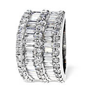 18K WHITE GOLD DIAMOND RING 3.36CT