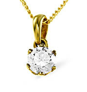 18KY DIAMOND PENDANT 0.33CT PK