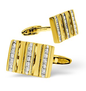 The Diamond Store.co.uk 9K Gold Diamond Cufflinks 0.42ct