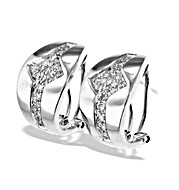 9K White Gold Diamond Detail Earrings(0.33ct)