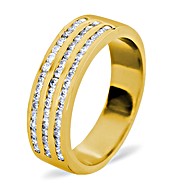 AMY 18KY DIAMOND HALF ETERNITY RING 0.50CT H/SI