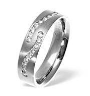 PALLADIUM DIAMOND WEDDING RING 0.30CT H/SI