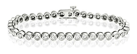 Tennis Bracelet 4.00CT Diamond 9K White Gold