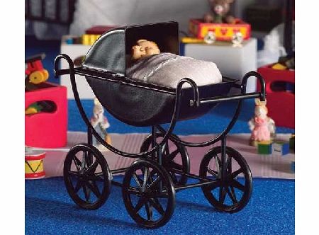 The Dolls House Emporium Black Victorian-style Pram