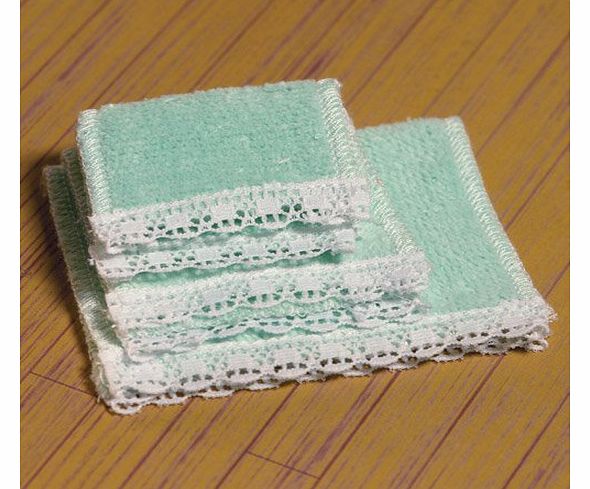 The Dolls House Emporium Soft Green Towel Set, 4 pcs