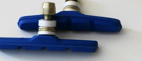 The Little Bike Shop NEW D2O V Brake Blocks Pad Bike Bicycle - Allen Key (AK) Type Fit (Pair) Blue 70mm.