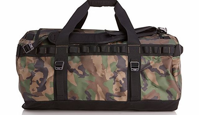 Base Camp Duffel Bag - Military Green Woodland Print/Tnf Black, X-Large